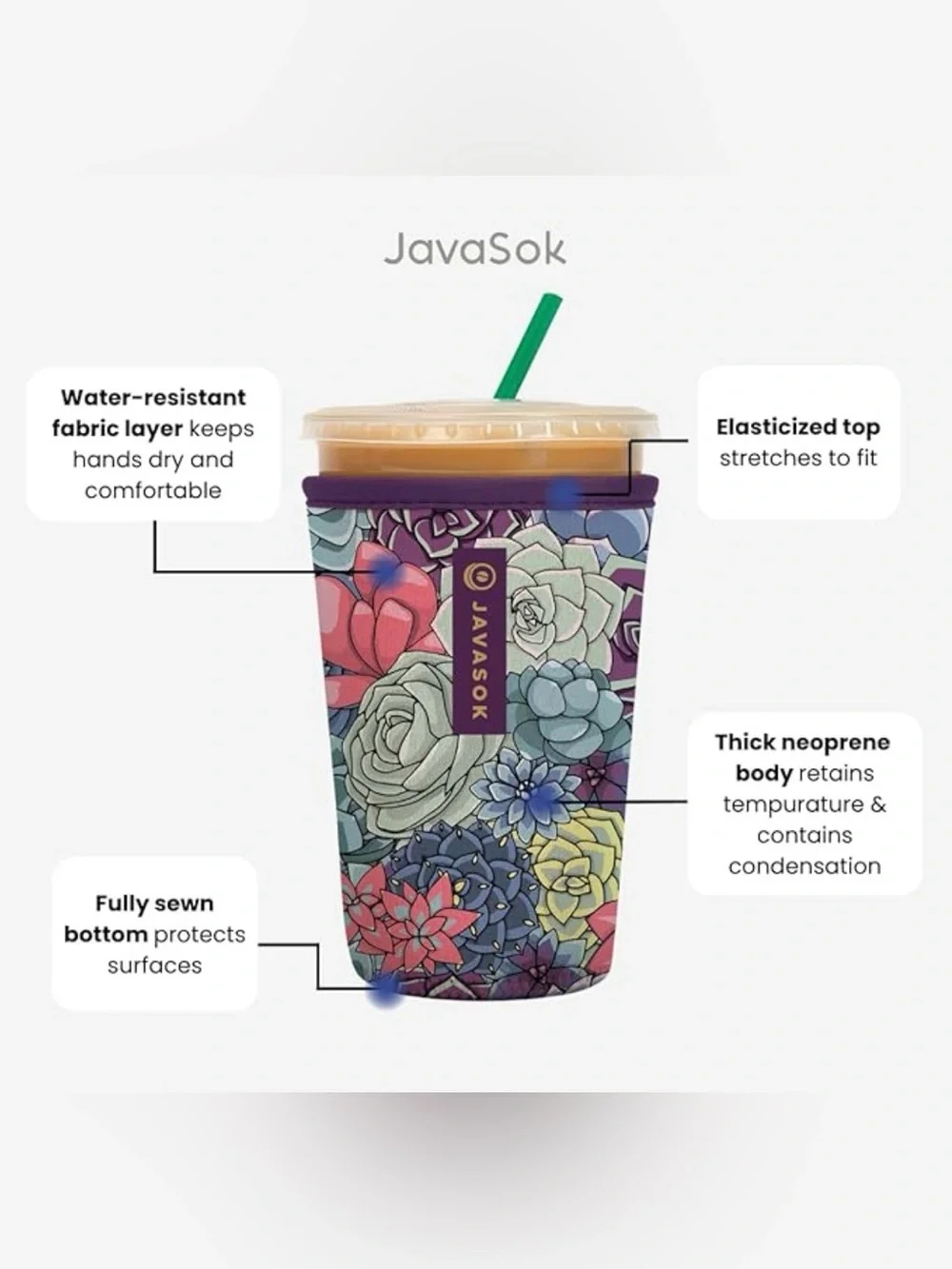 Java Sok Medium “Monstera Ink” - Picture 4 of 5